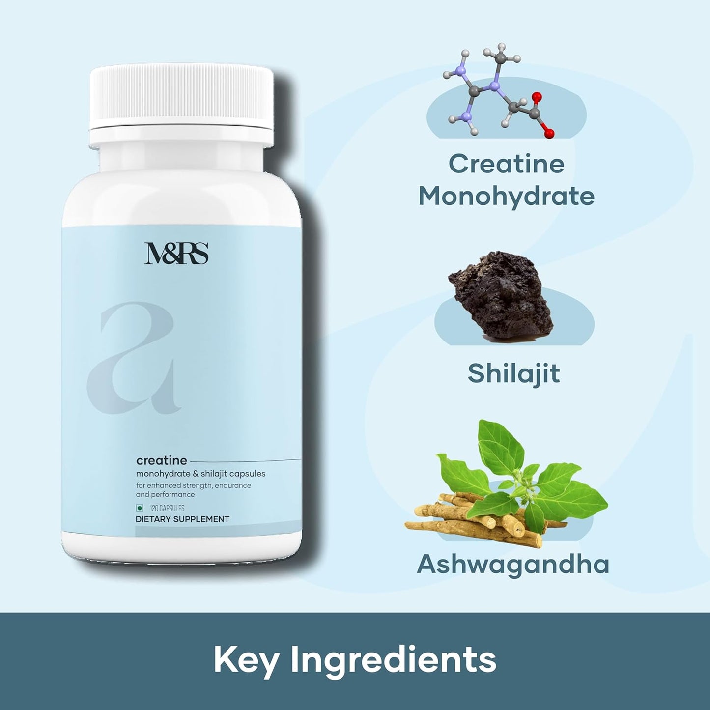 Mars Micronized Creatine Monohydrate Capsules with Shilajit - 100% Pure and Natural - Pack of 2