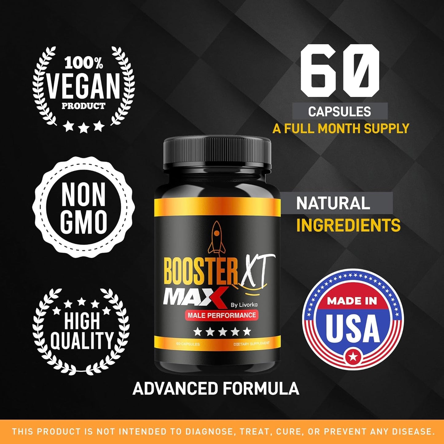 MAX Strength LIVORKA Booster XT Capsules - Pro Supplement with 60 Capsules - Reviews & Benefits