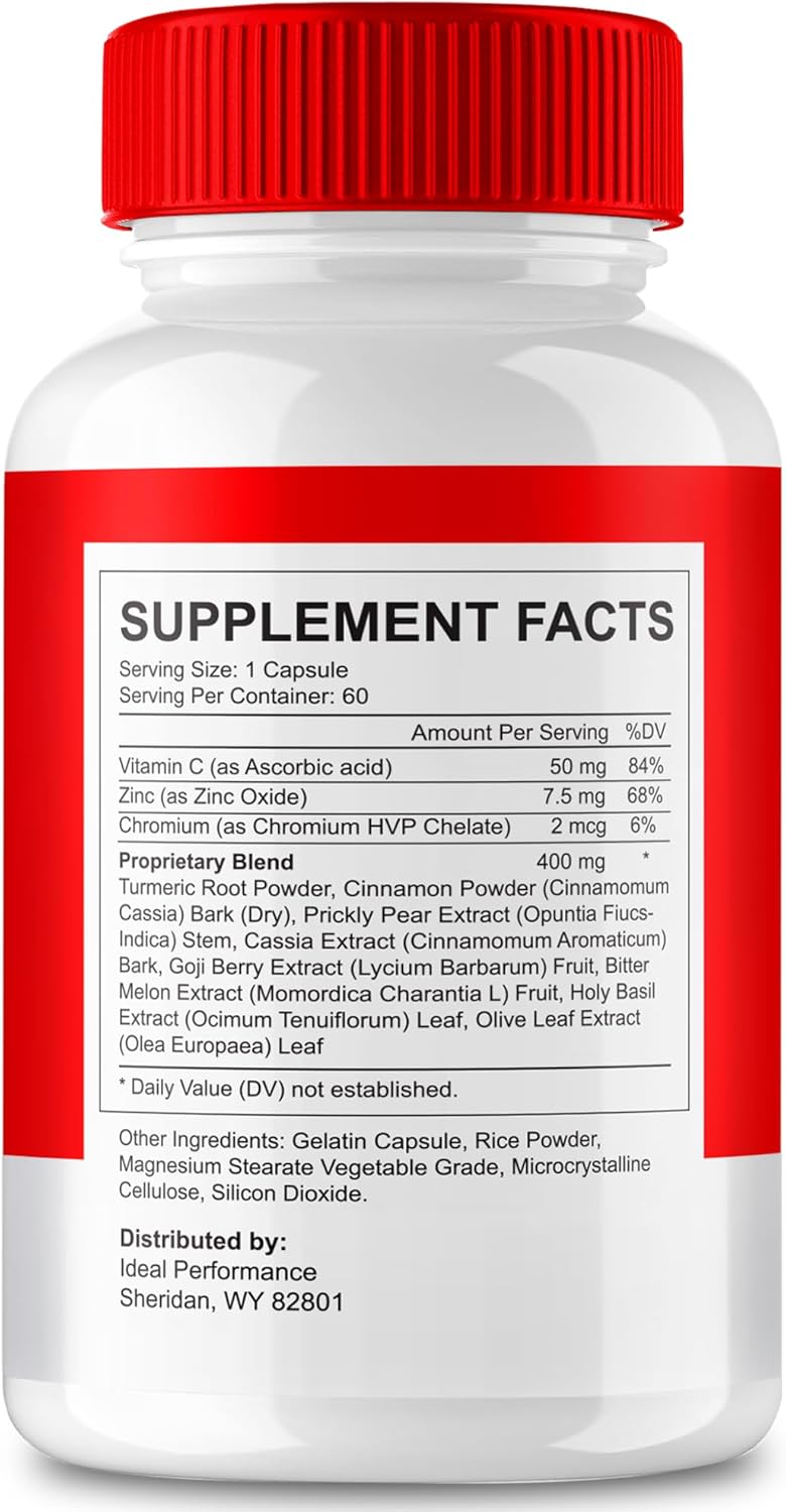 Maximum Strength Gluco Ally Capsules - Natural Gluco Ally Support Supplement for Health and Wellness - 5 Pack of GlucoAlly Pills