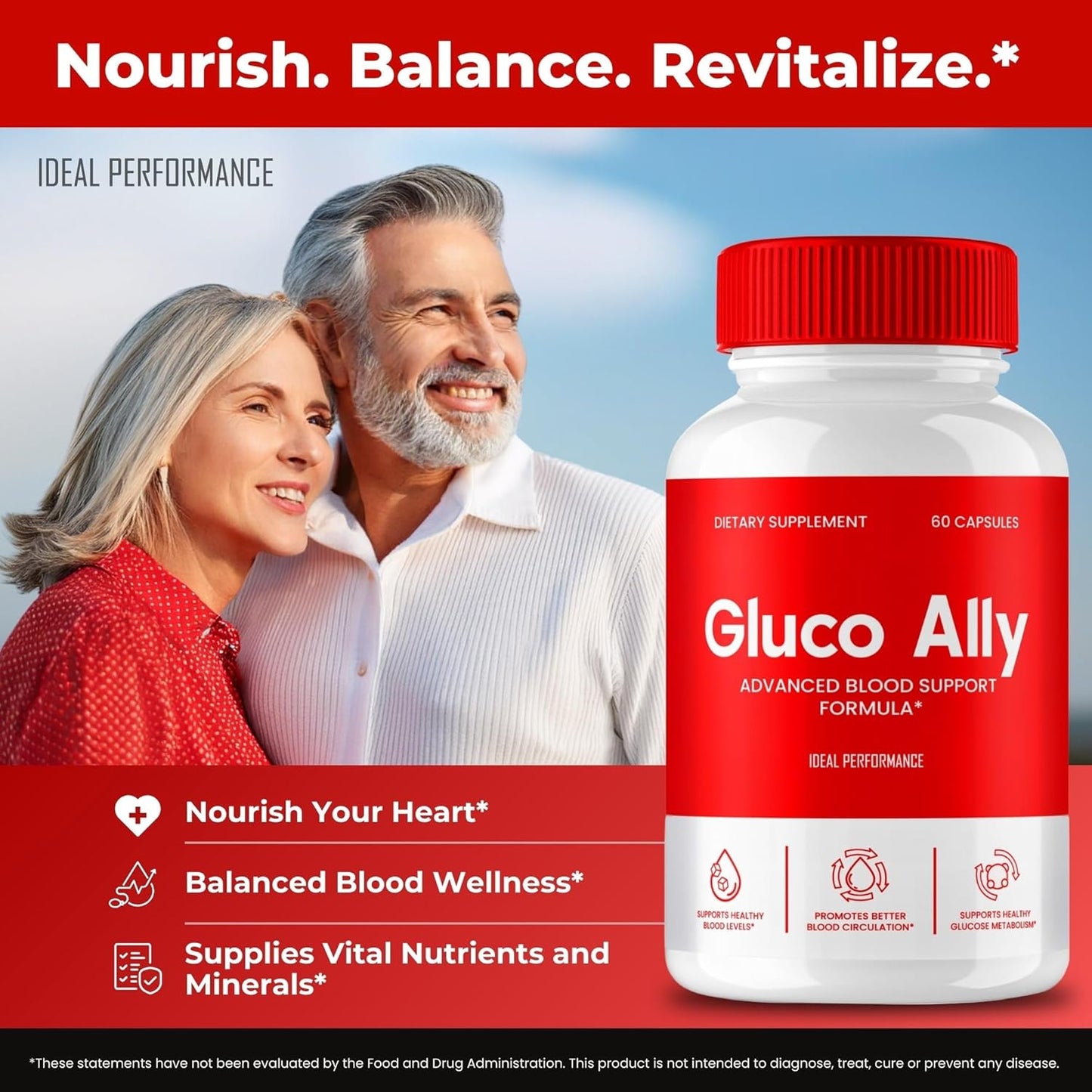 Maximum Strength Gluco Ally Capsules - Natural Gluco Ally Support Supplement for Health and Wellness - 5 Pack of GlucoAlly Pills