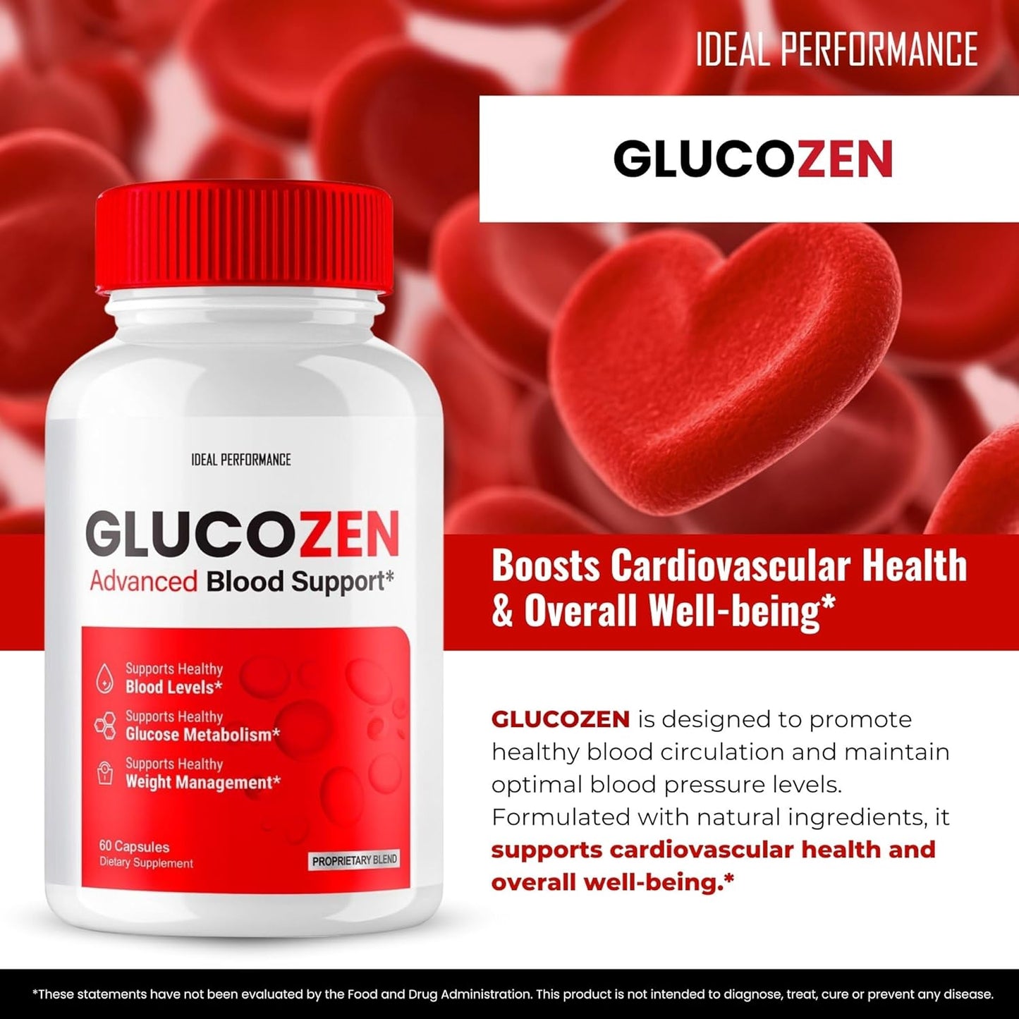 Maximum Strength Glucozen Support Capsules - All Natural Glucose Health Supplement for Wellness - 2 Pack of Gluco Zen Pills