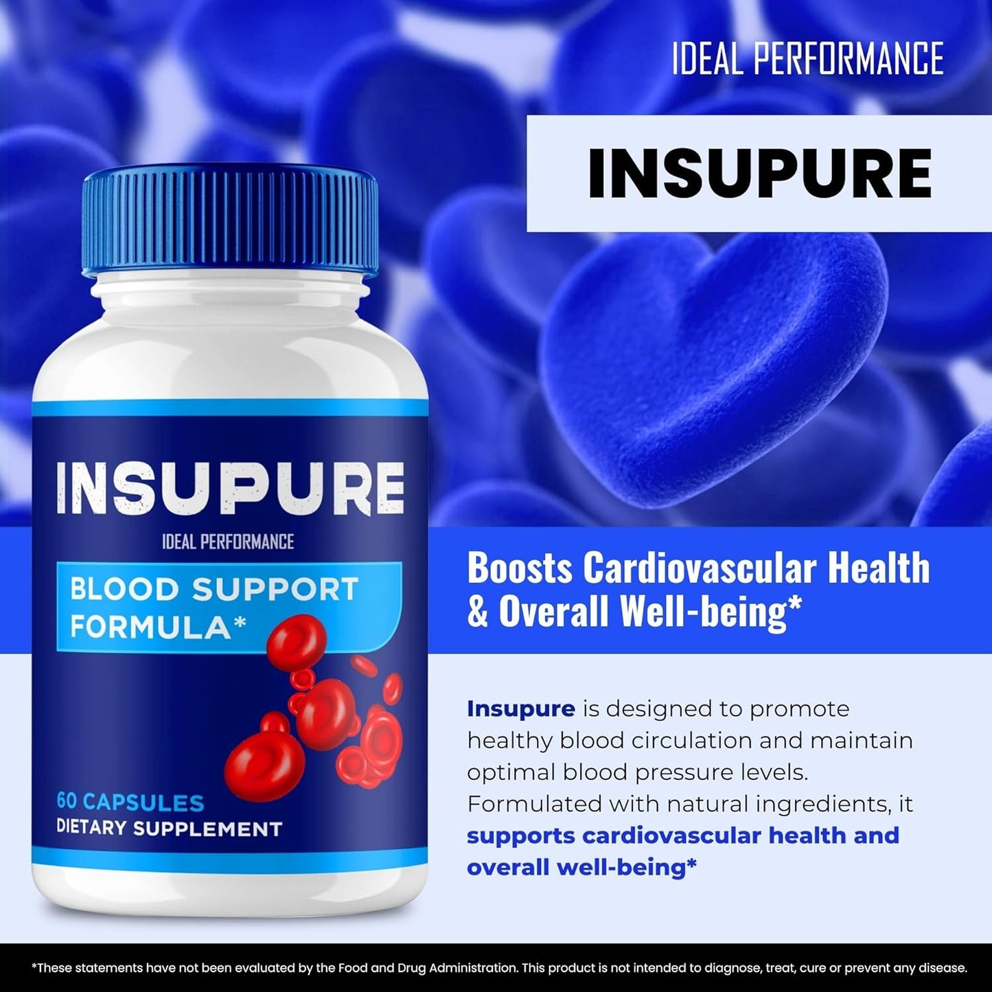 Maximum Strength Insupure Capsules - All Natural Support Supplement for Ideal Health & Wellness (60 Capsules)
