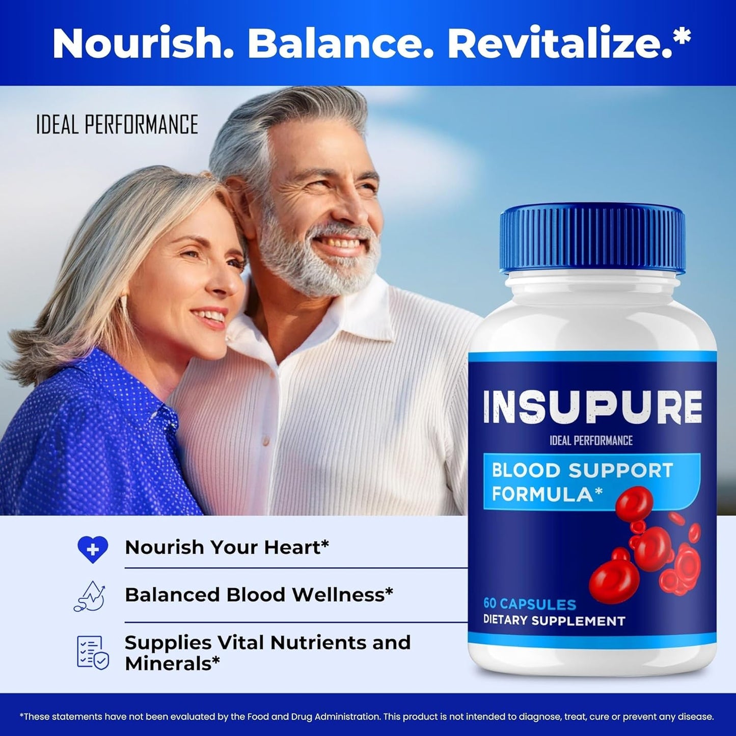Maximum Strength Insupure Capsules - All Natural Support Supplement for Ideal Health & Wellness (60 Capsules)