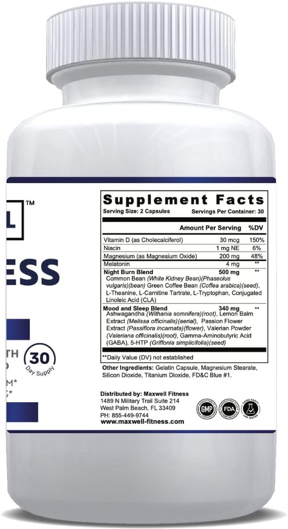 Maxwell Fitness Fitespresso Burner: Natural Anabolic Recovery Supplement with Magnesium, Ashwagandha, and Muscle Support