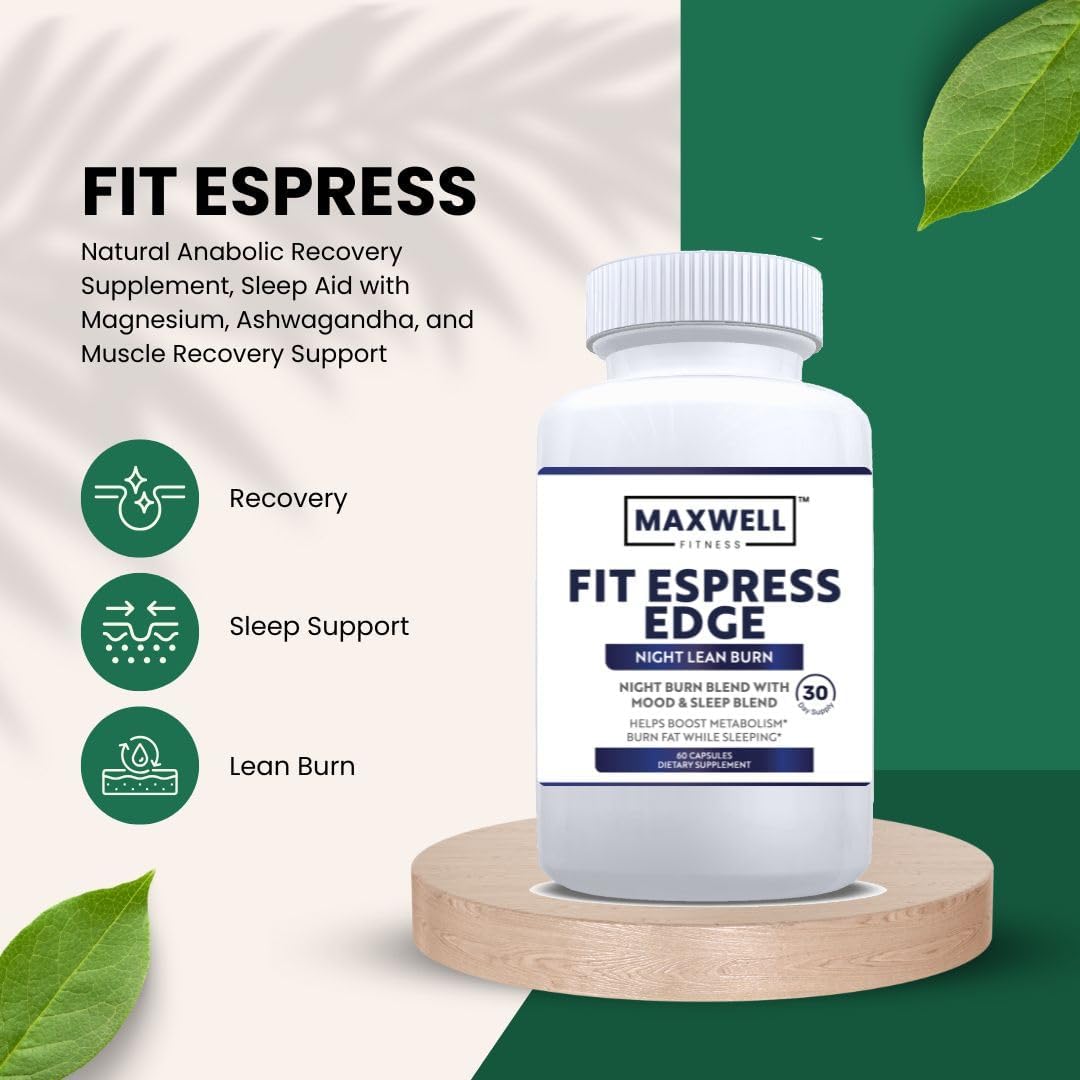 Maxwell Fitness Fitespresso Burner: Natural Anabolic Recovery Supplement with Magnesium, Ashwagandha, and Muscle Support