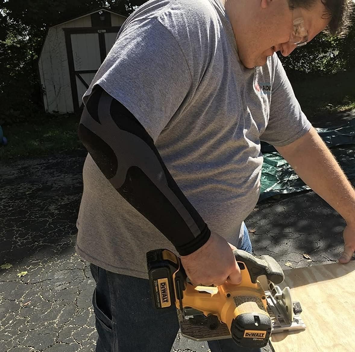 Medical Grade Graduated Compression Arm Sleeves for Men and Women - 20-30mmHG Pressure - Ideal for Athletics, Lymphedema, and Circulation Support