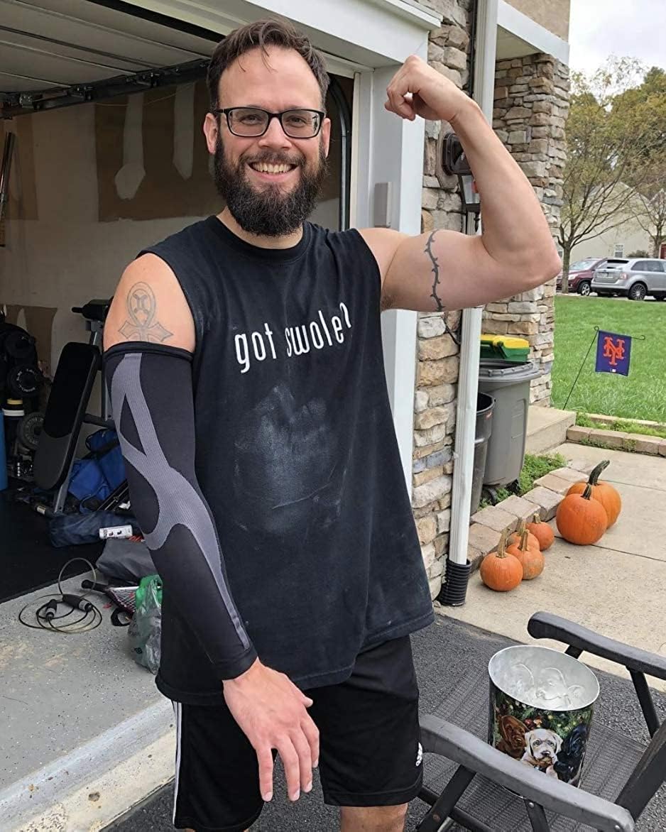 Medical Grade Graduated Compression Arm Sleeves for Men and Women - 20-30mmHG - Ideal for Athletics, Lymphedema, and Circulation Support