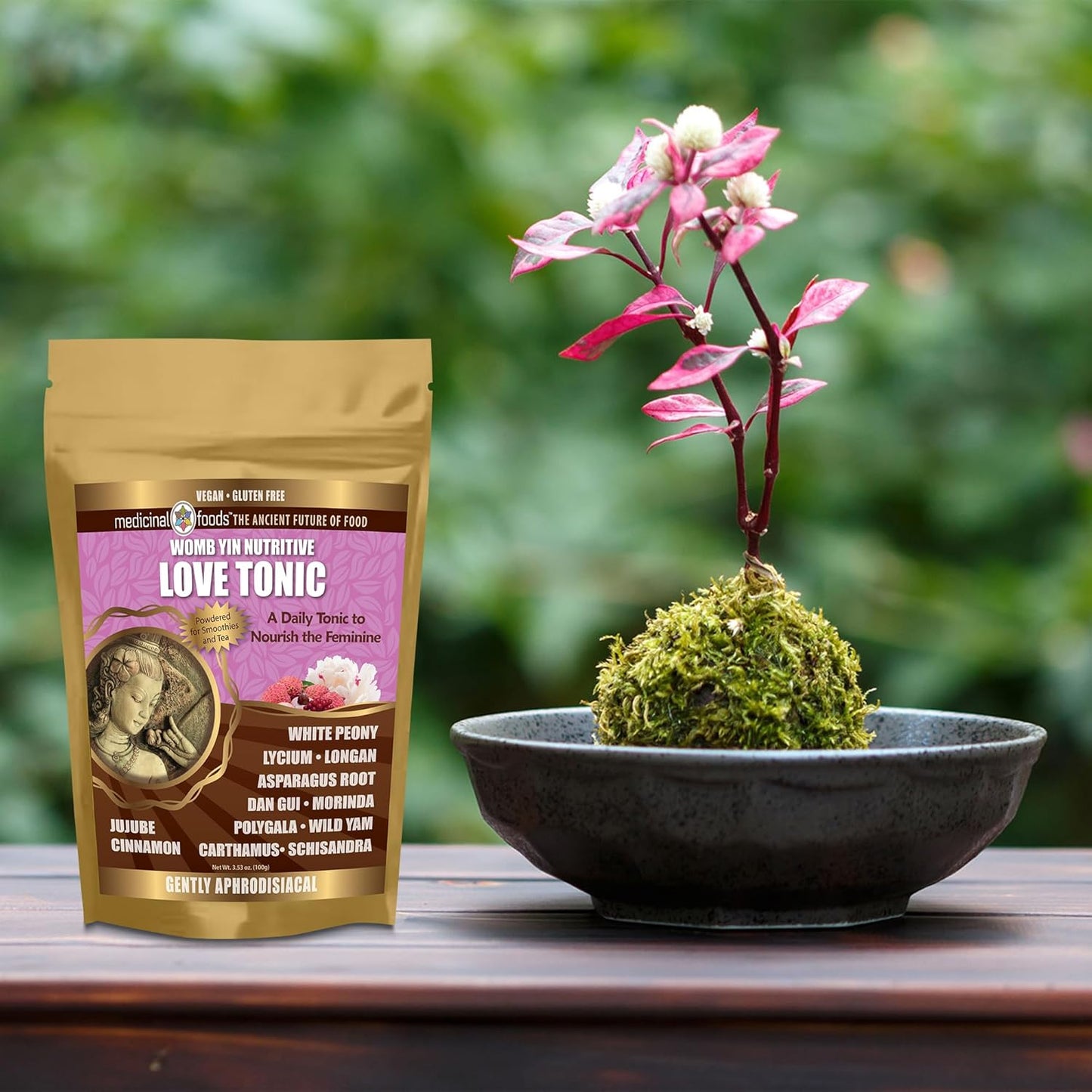 Medicinal Foods Love Tonic: Hormonal Balance for Women with 12 Powerful Chinese Herbs | Yin Energy Booster | All-Natural, Vegan & Gluten-Free | 100g