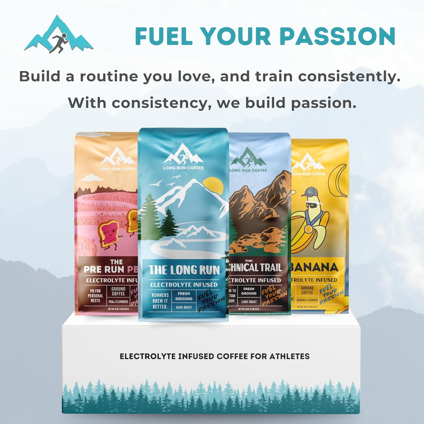Medium Roast Coffee Infused with Electrolytes Powder - Athlete Hydration - Keto Electrolytes - 12 Oz Ground Coffee for Runners