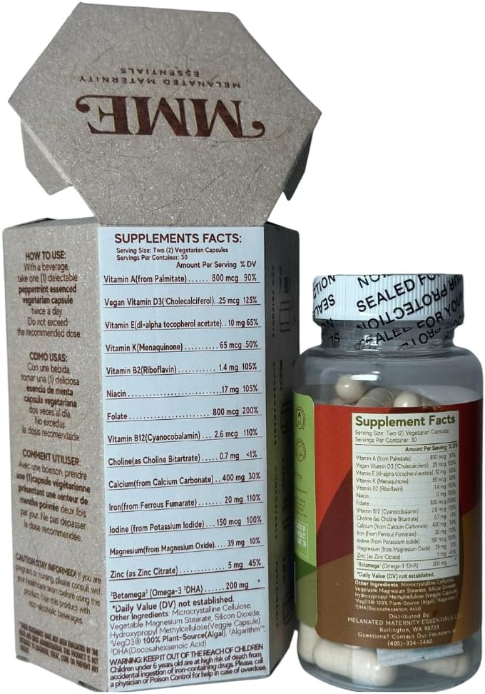 Melanated Maternity Multivitamins for Protected Prenatal Health