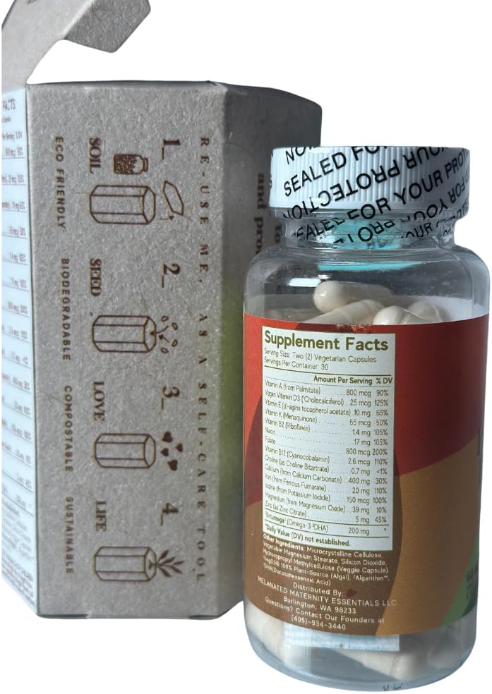 Melanated Maternity Multivitamins for Protected Prenatal Health