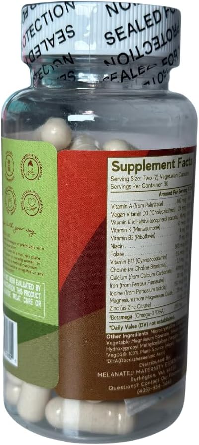 Melanated Maternity Multivitamins for Protected Prenatal Health