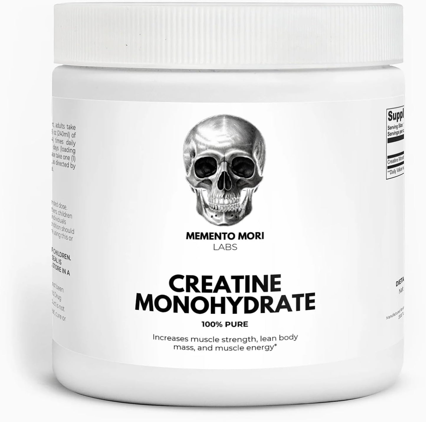 Memento Mori Labs Creatine Monohydrate Supplement for Muscle Growth and Recovery