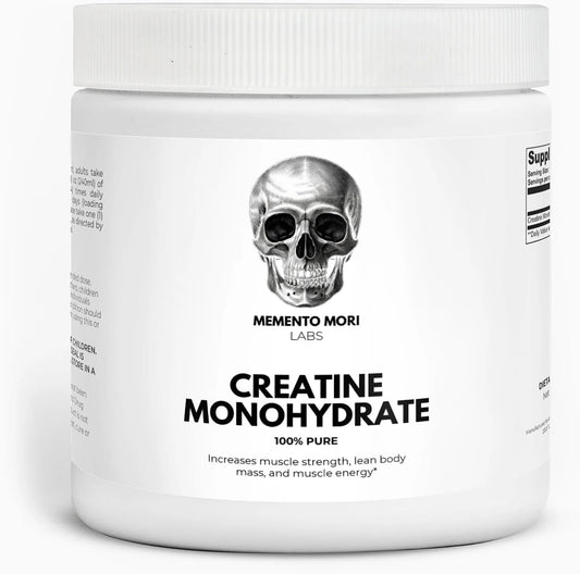 Memento Mori Labs Creatine Monohydrate Supplement for Muscle Growth and Recovery