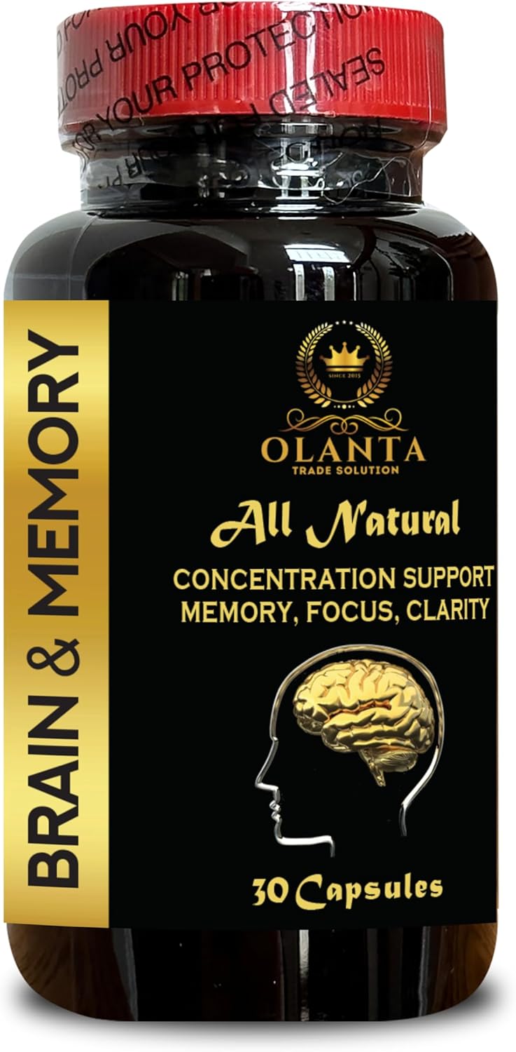 Memory Recall and Brain Booster Supplements with Gingko Biloba - Cognitive Support for Brain Function and Agility - 60 Capsules