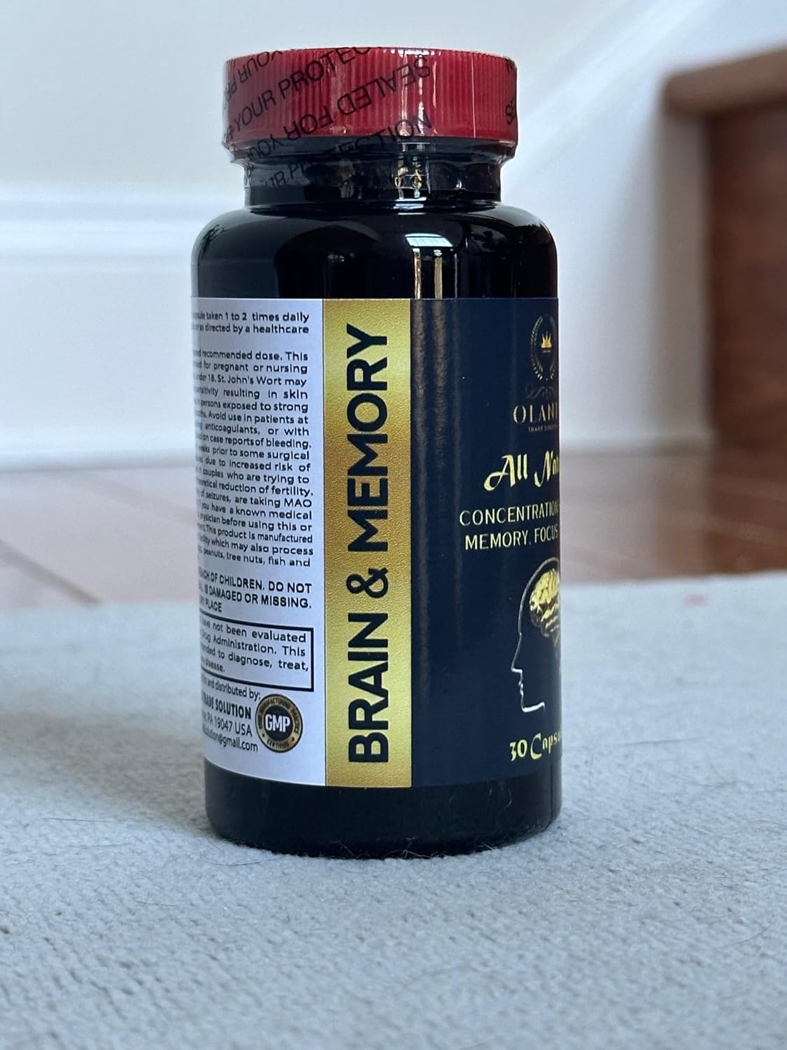 Memory Recall and Brain Booster Supplements with Gingko Biloba - Cognitive Support for Brain Function and Agility - 60 Capsules