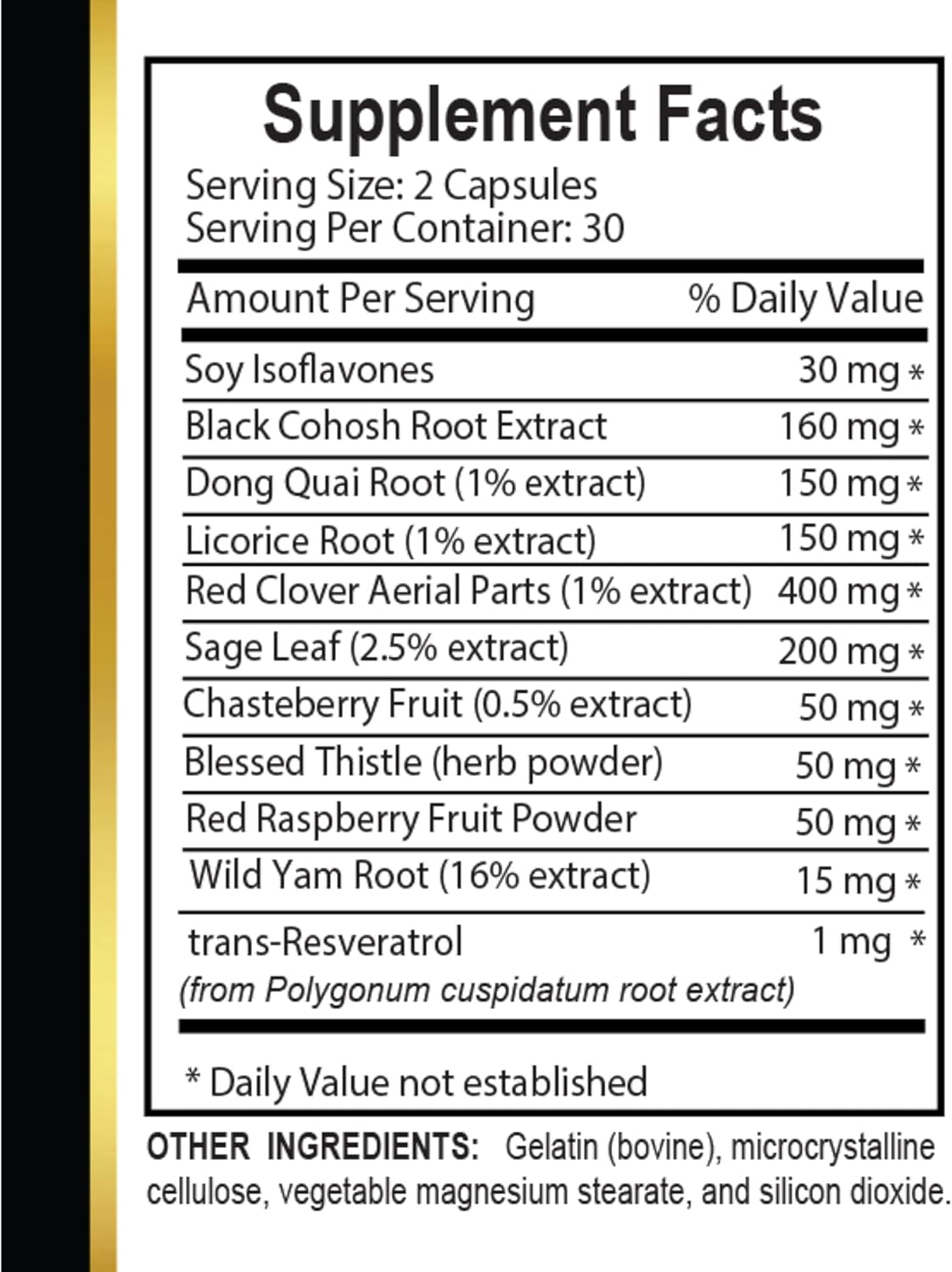 Menopause Support Capsules for Women - Natural Menopause Supplements for Hot Flashes & Night Sweats - Immune Health Boost with Trans-resveratrol - 60 Capsules