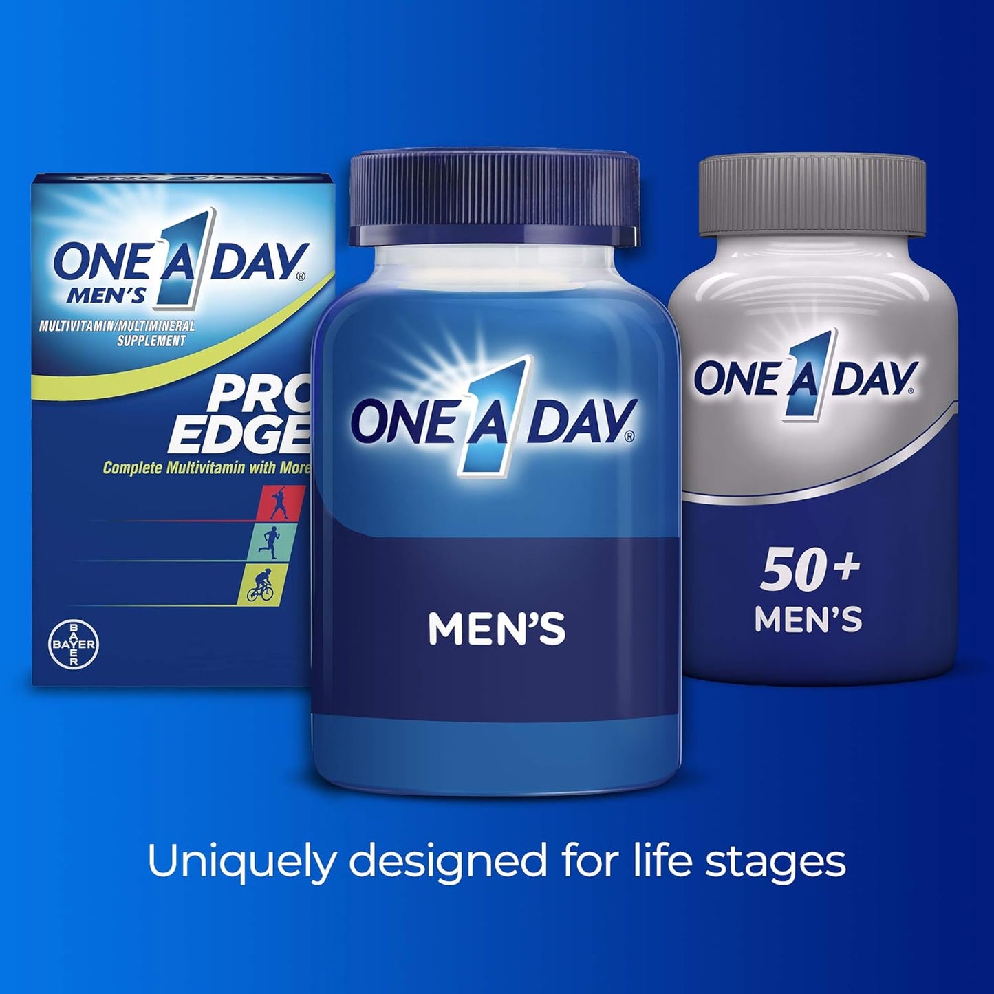 Men's Daily Multivitamin with Vitamins A, C, E, B1, B2, B6, B12, Calcium & D - 60 Count