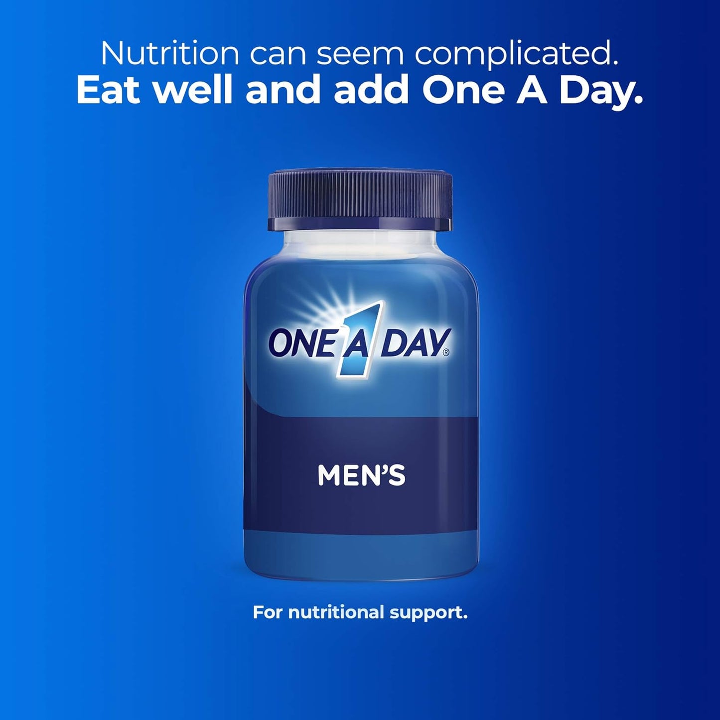 Men's Daily Multivitamin with Vitamins A, C, E, B1, B2, B6, B12, Calcium & D - 60 Count