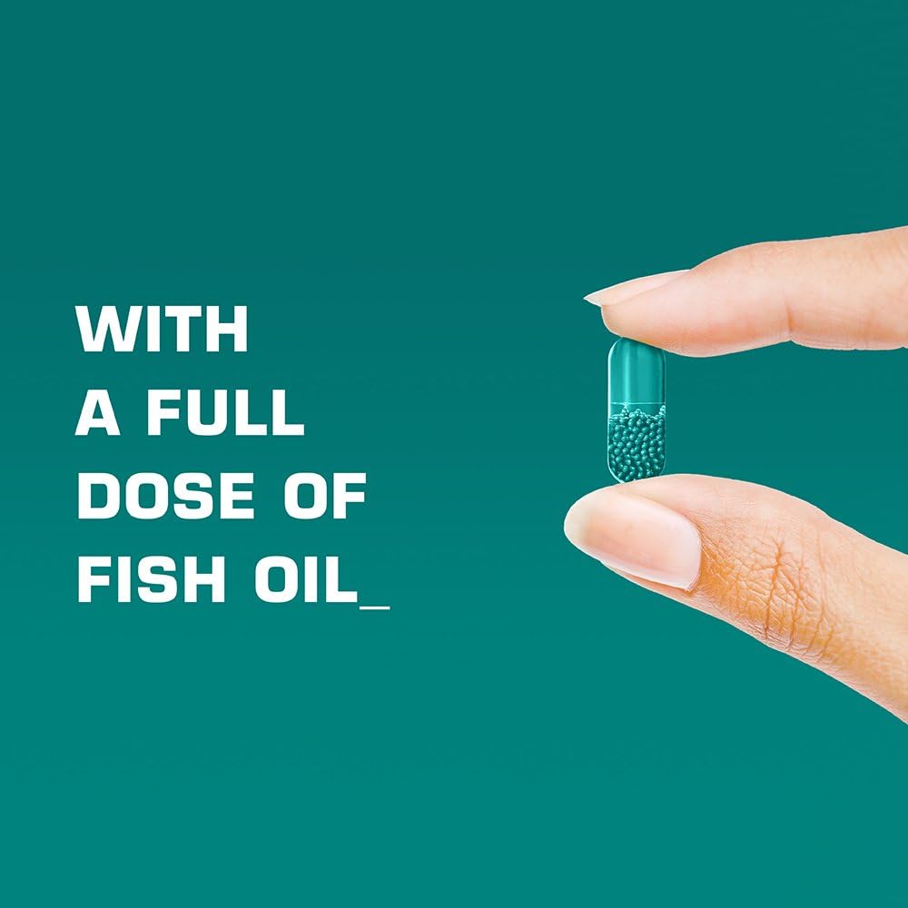 Men's Multivitamin with Fish Oil - Complete Support for Heart Health, Antioxidants, and Mood - 60 Capsules