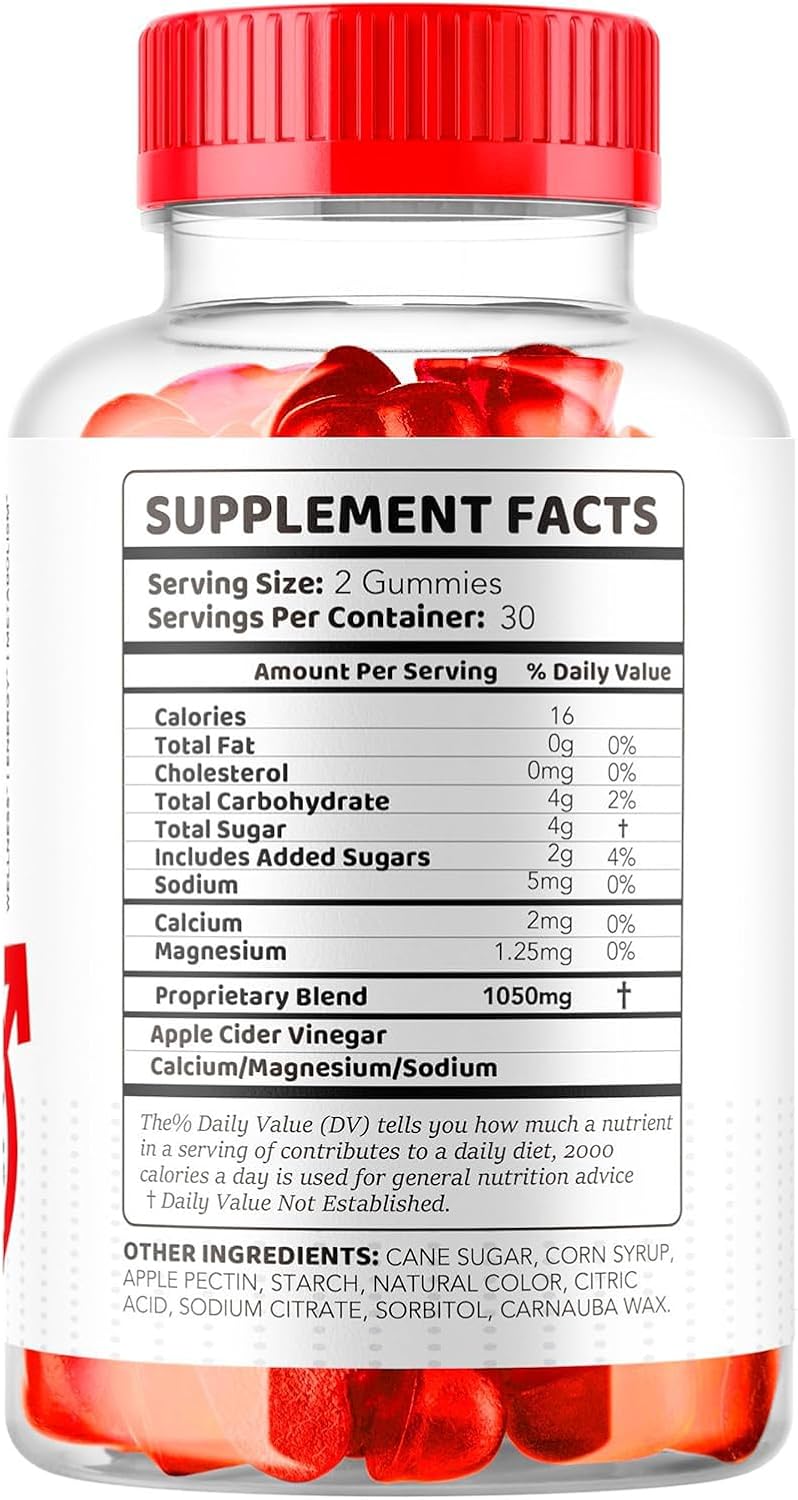 Men's Vitality Performance Gummies - B12 & Folic Acid Supplement, 60 Count