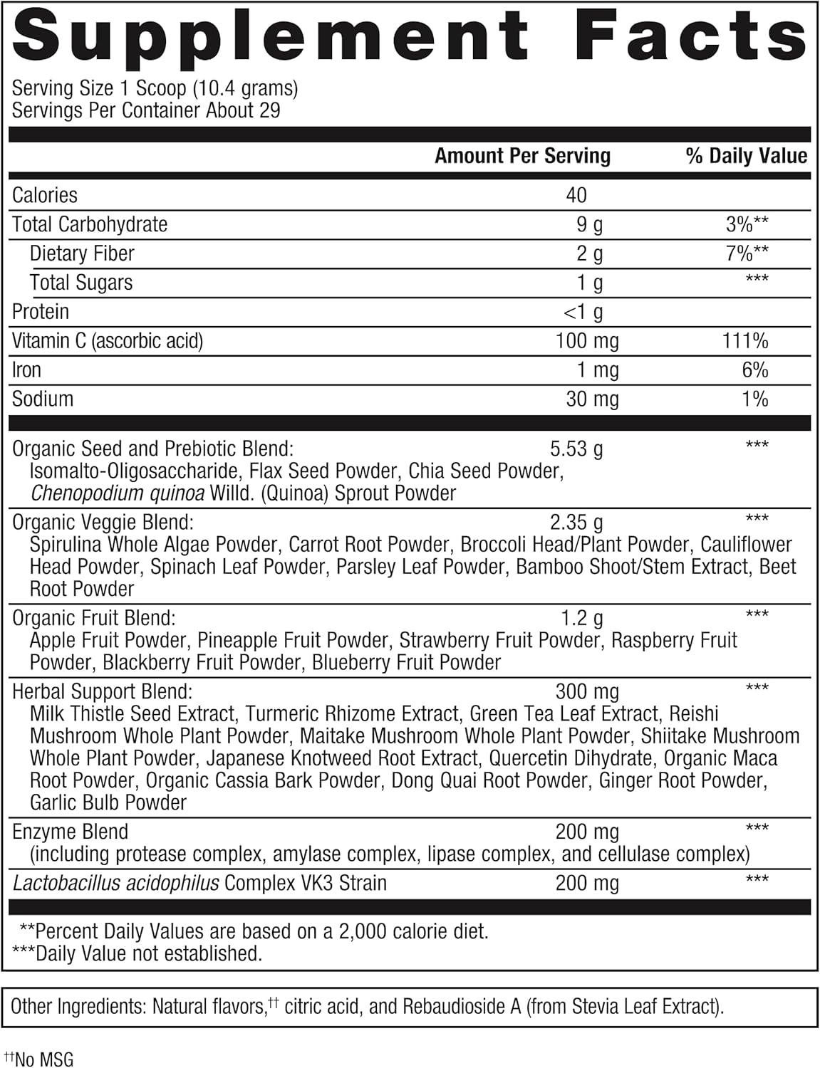 Metagenics PhytoMulti Superfoods Powder with Superfood Fruits & Veggies - Tropical Fruit Flavor - 29 Servings - 10.58 oz