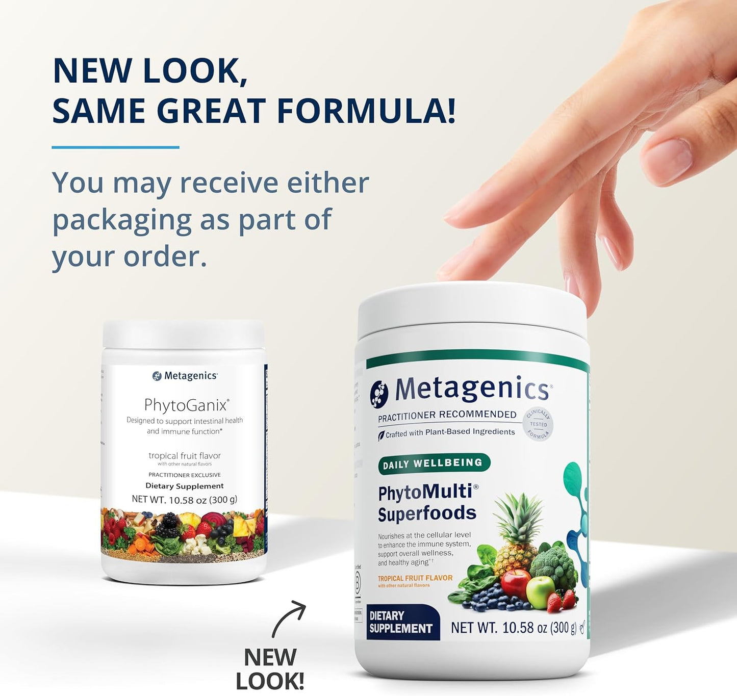 Metagenics PhytoMulti Superfoods Powder with Superfood Fruits & Veggies - Tropical Fruit Flavor - 29 Servings - 10.58 oz