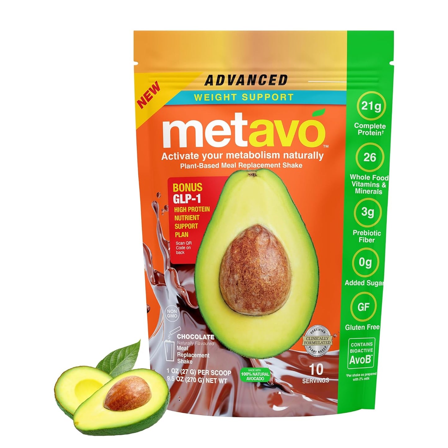 Metavo Chocolate Meal Replacement with Advanced Weight Support Formula