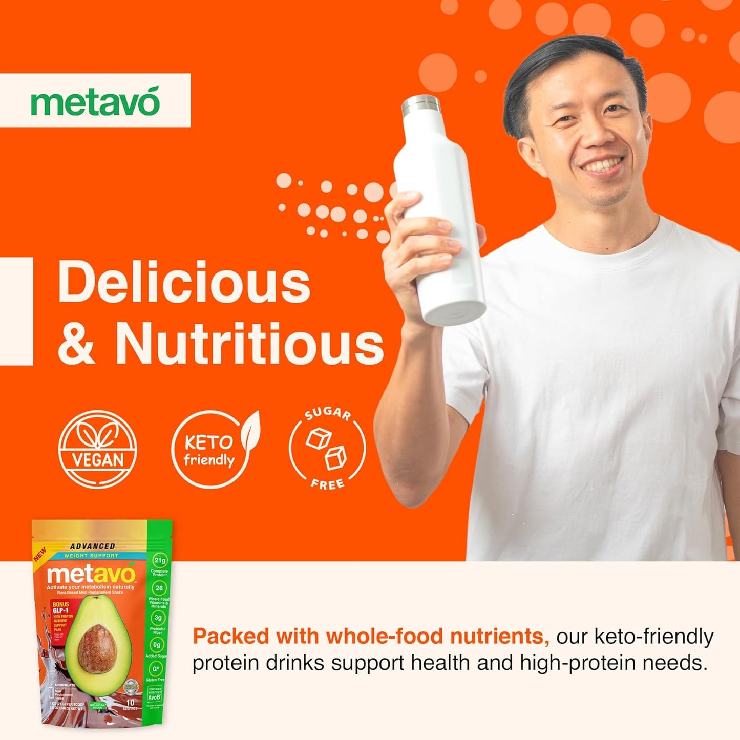 Metavo Chocolate Meal Replacement with Advanced Weight Support Formula