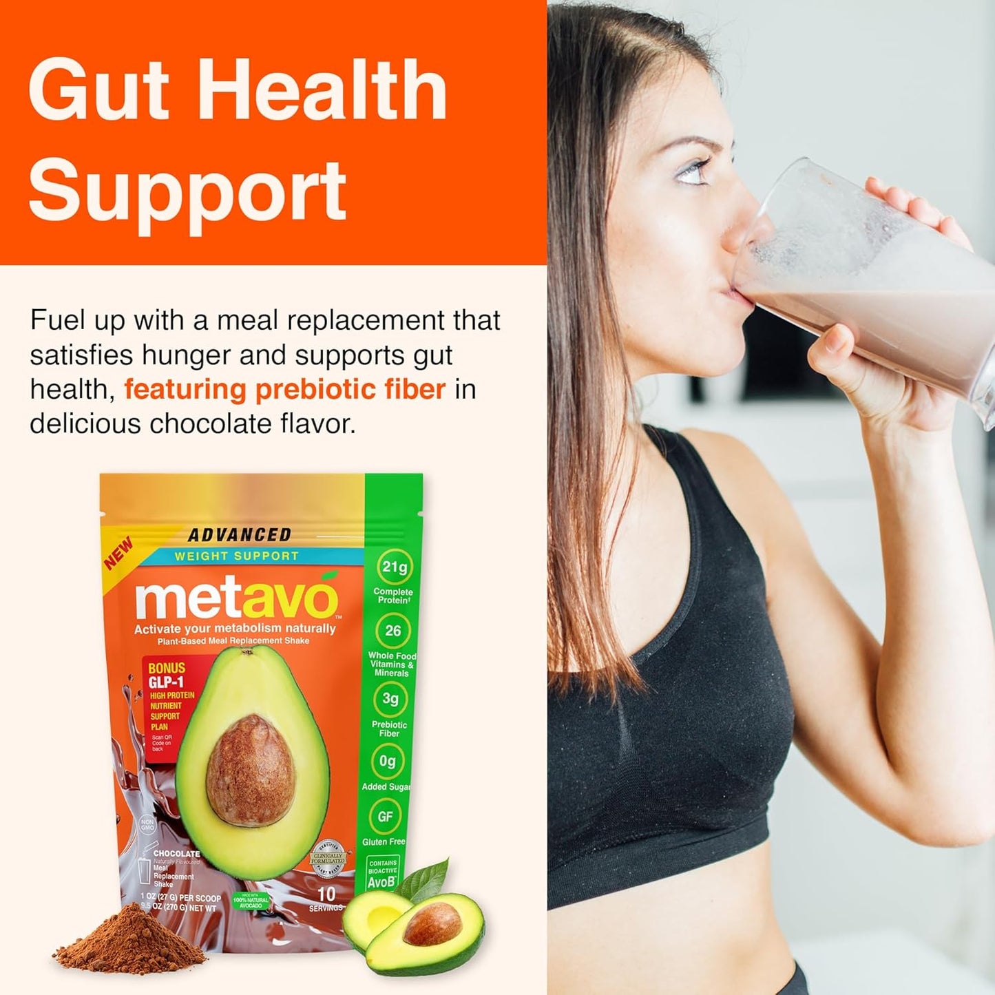 Metavo Chocolate Meal Replacement with Advanced Weight Support Formula