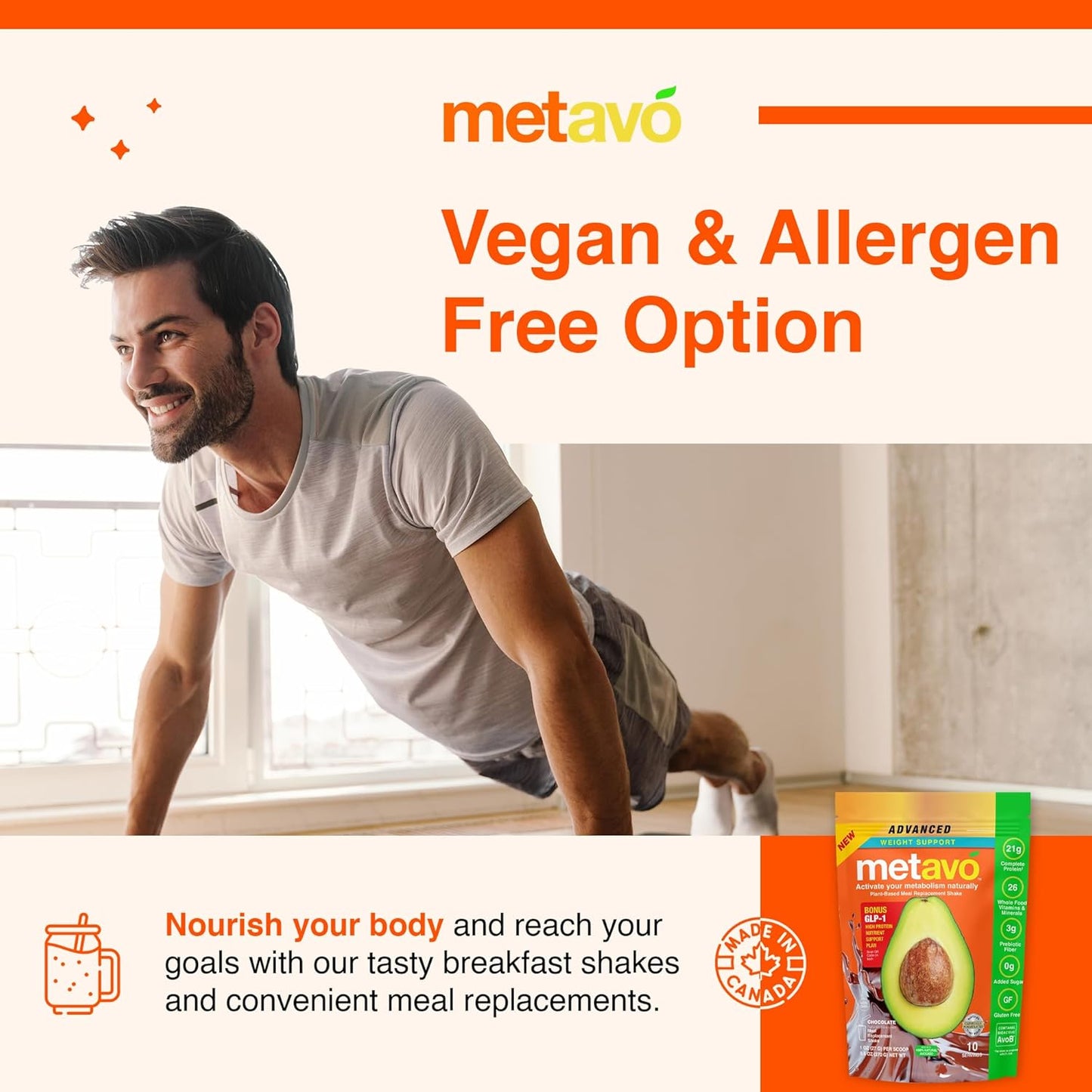 Metavo Chocolate Meal Replacement with Advanced Weight Support Formula