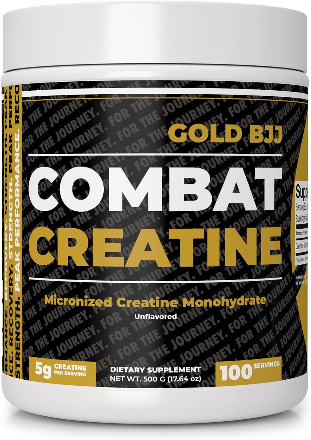 Micronized Creatine Monohydrate Powder for Jiu Jitsu Athletes - Gold BJJ Combat Creatine (100 Servings)