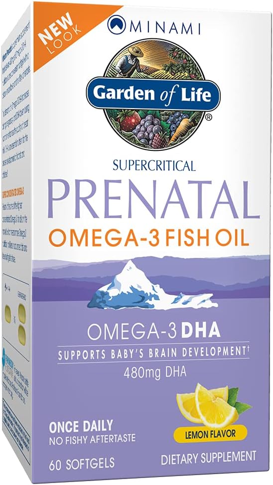 Minami Natural Prenatal Multivitamin with DHA Omega-3 - 60 Softgels for Women's Health during Pregnancy