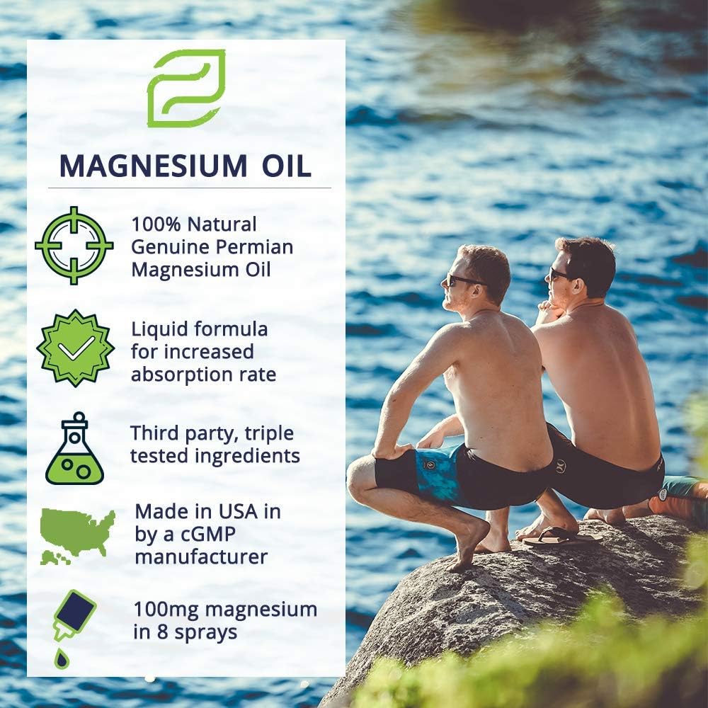Mineralife Magnesium Oil Spray for Muscle Relief, Relaxation, and Restful Sleep - 96 Day Supply