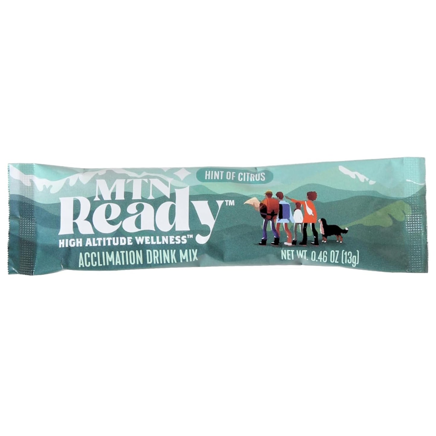 MTN Ready Acclimation Drink Mix | Altitude Sickness Relief, Balanced Energy Boost, Athlete Recovery, Ski & Mountain Trip Hydration, Non-GMO - Single Pack
