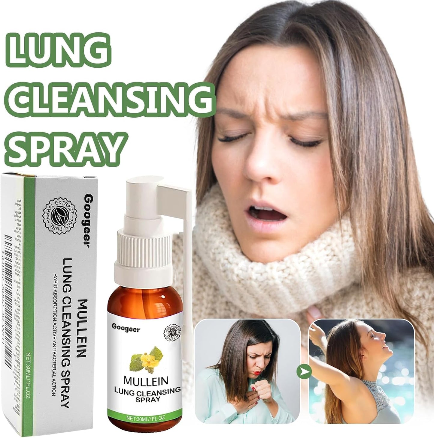 Mullein Leaf Extract Lung Cleansing Spray - 1 Piece Bottle