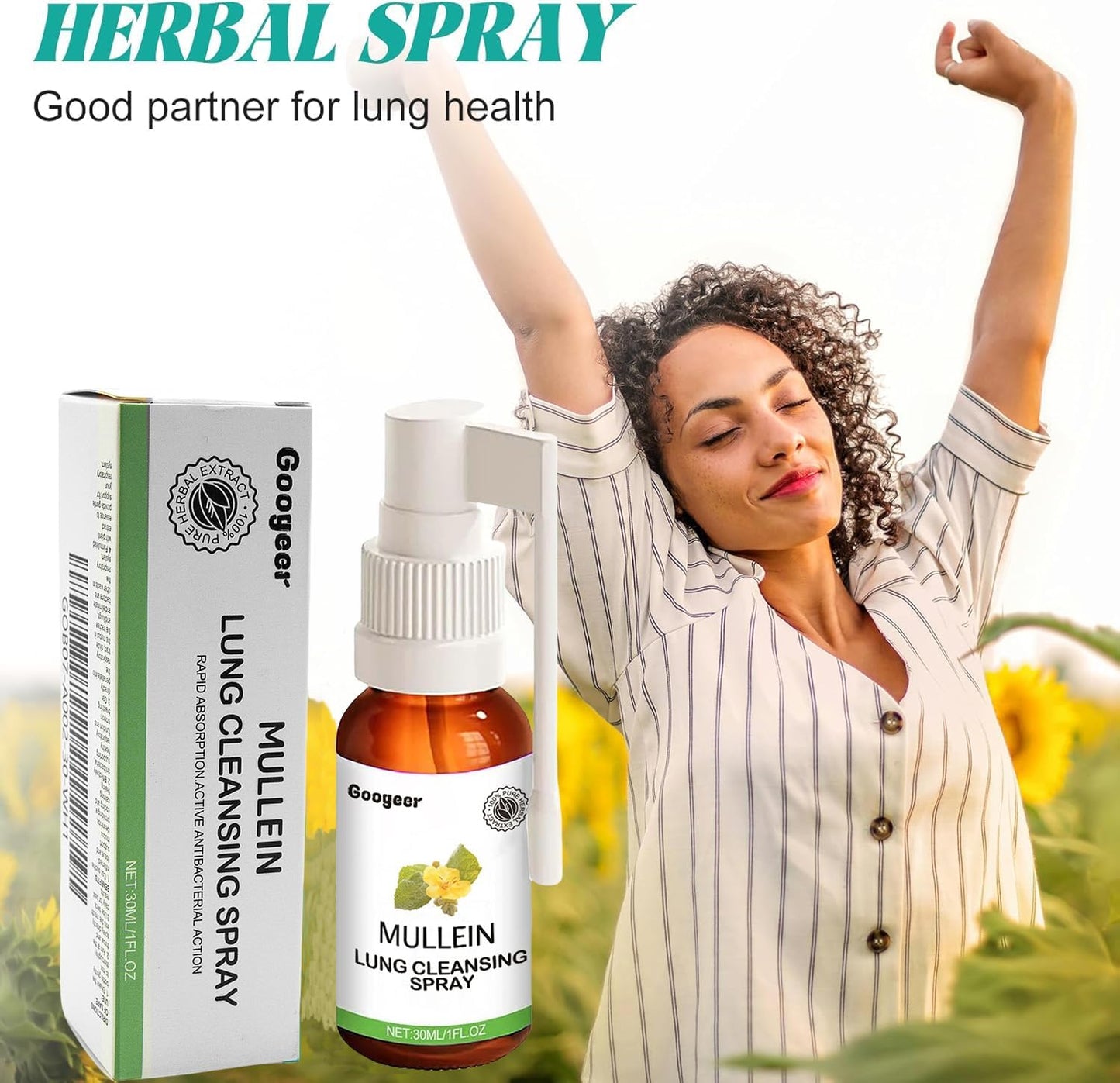 Mullein Leaf Extract Lung Cleansing Spray - 1 Piece Bottle