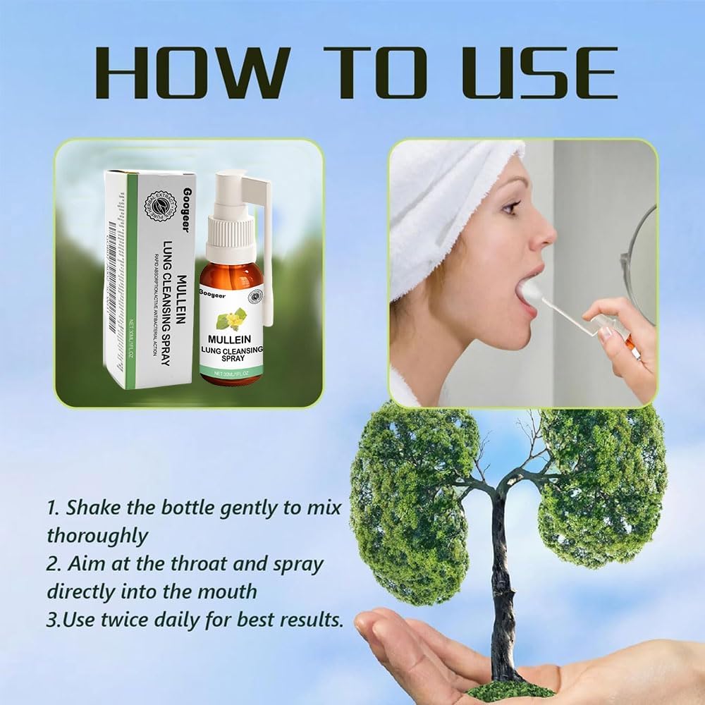 Mullein Leaf Extract Lung Cleansing Spray - 1 Piece Bottle