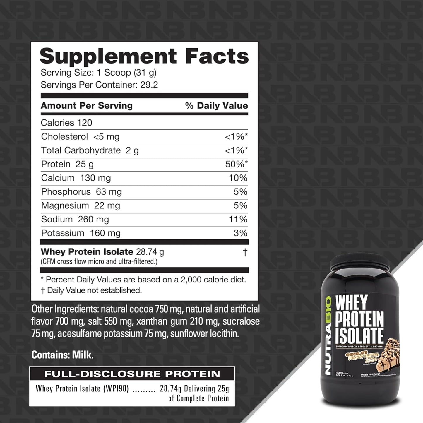Muscle Energy Bundle: NutraBio Creatine Monohydrate and Chocolate Peanut Butter Whey Protein Isolate - Lean Muscle Growth, Recovery, Strength - 150g