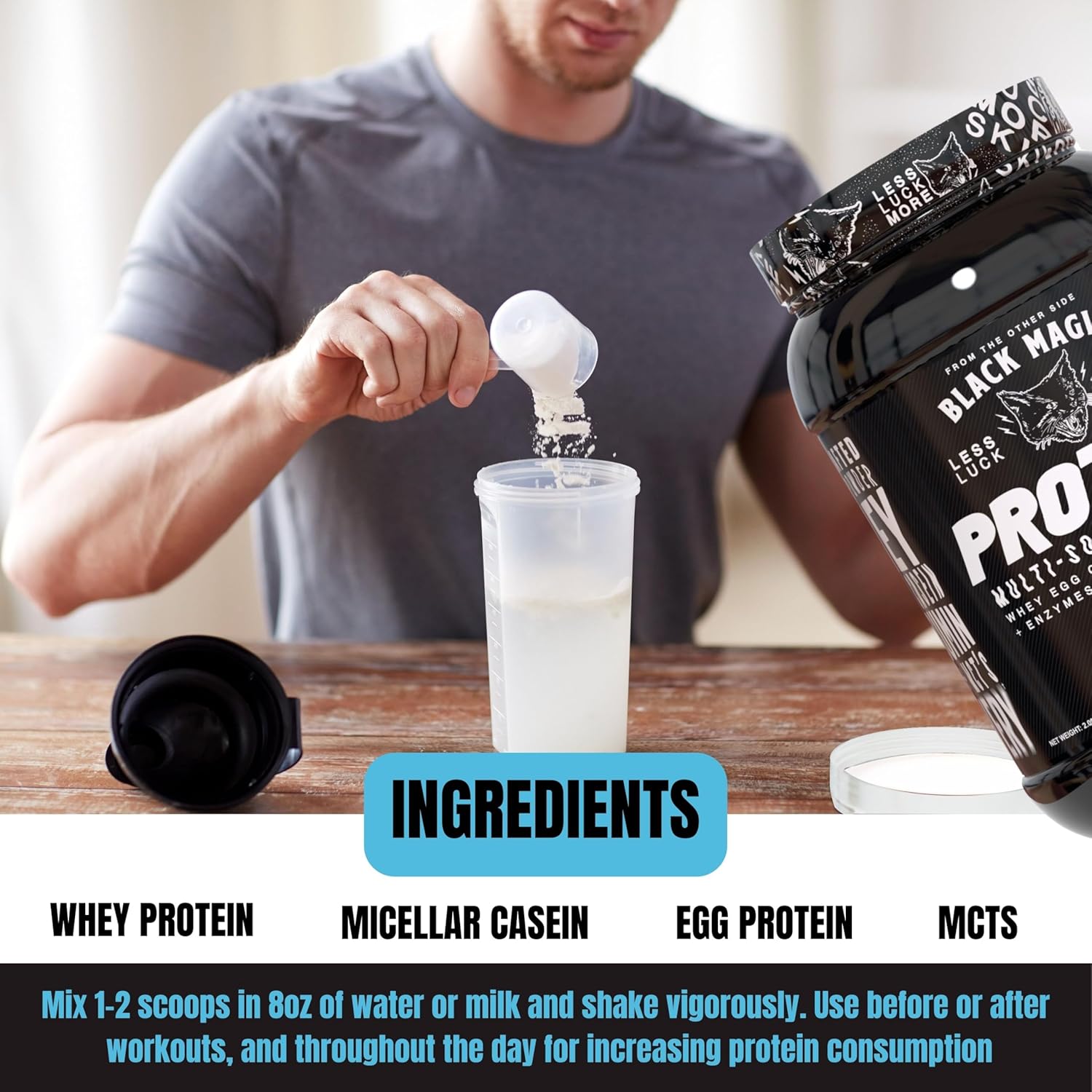 Muscle Mass Gaining Nutrition Bundle with Birthday Cake Flavor Protein Powder - 2 LB & Key Chain