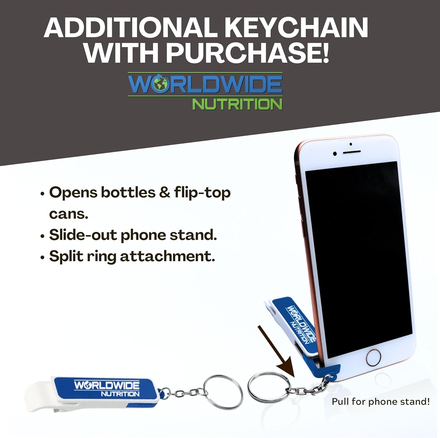 Muscle Mass Gaining Nutrition Bundle with Birthday Cake Flavor Protein Powder - 2 LB & Key Chain