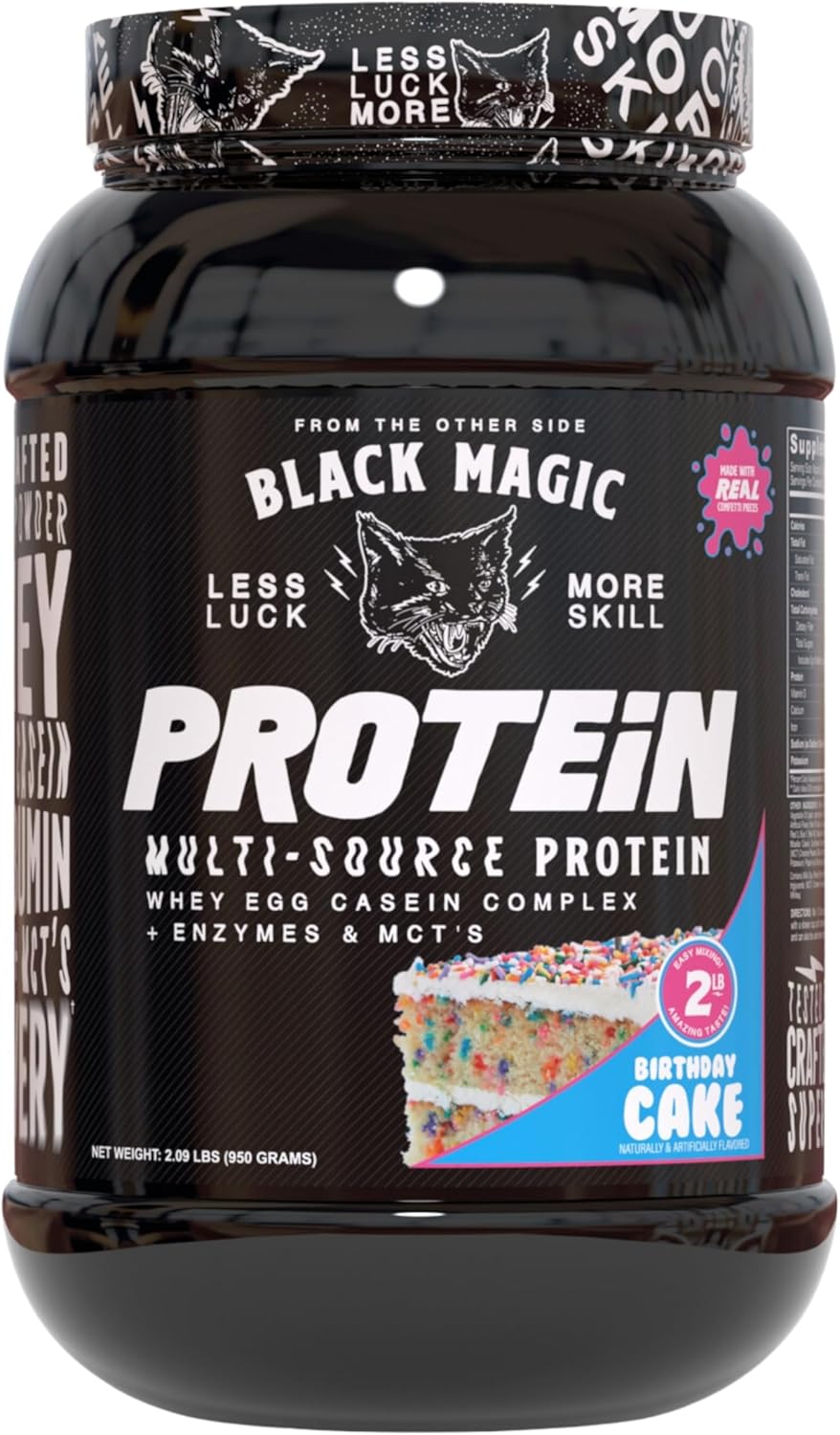 Muscle Mass Gaining Nutrition Bundle with Birthday Cake Flavor Protein Powder - 2 LB & Key Chain