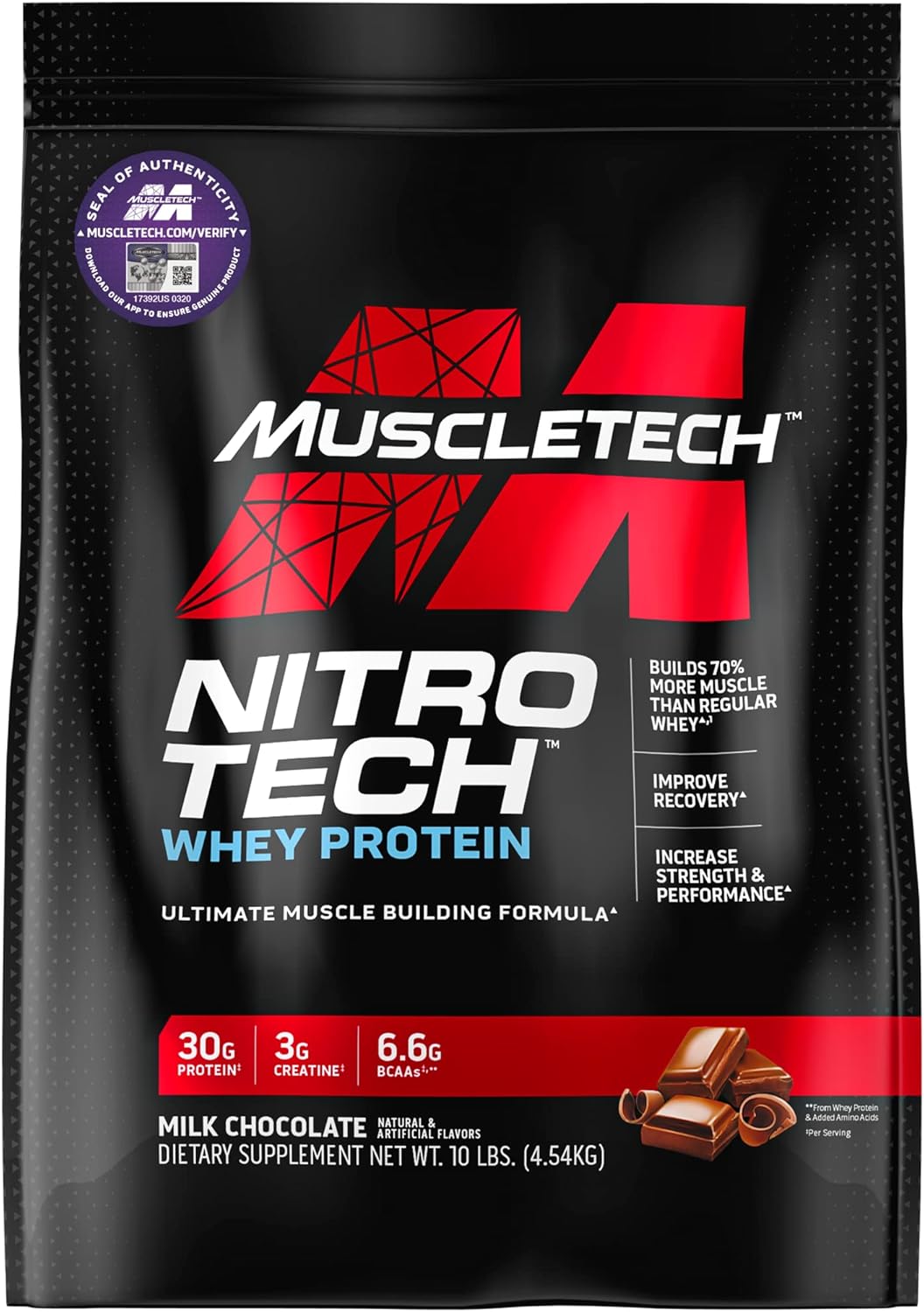 MuscleTech Nitro-Tech Whey Protein Isolate and Peptides with Cell-Tech Creatine Powder