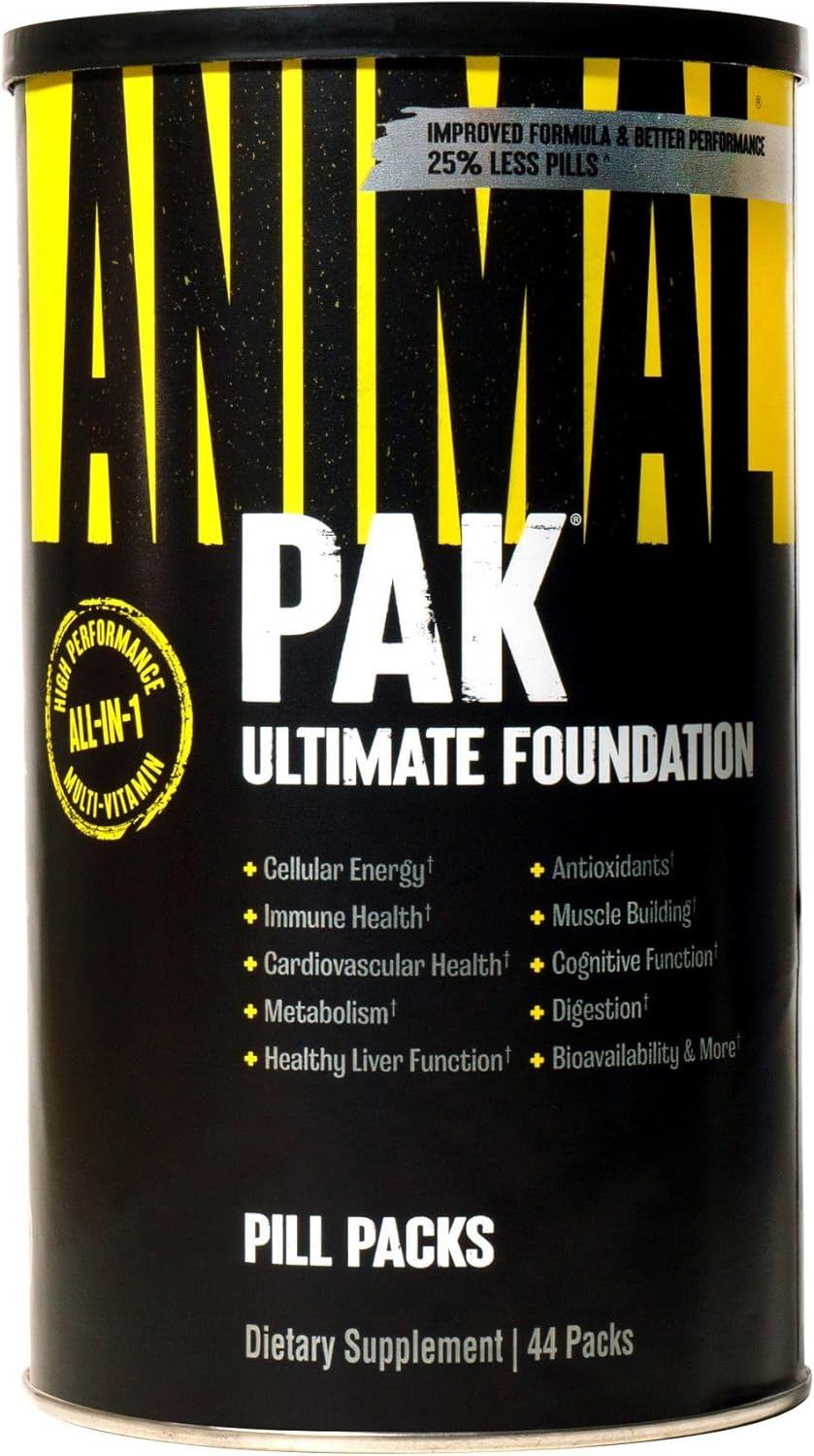 Muscletech Whey Protein Powder Nitro-Tech Isolate, Peptides & Animal Pak - All-in-One Vitamin & Supplement Pack