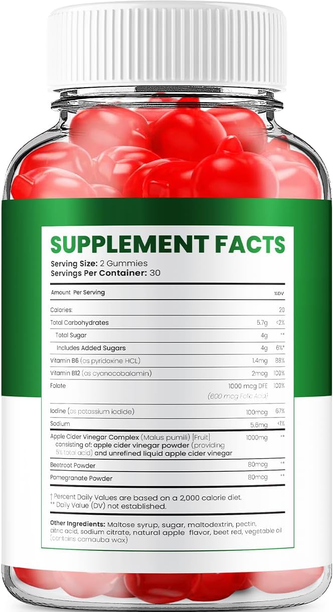 N300 Keto ACV Gummies Supplement - Apple Cider Vinegar 1000MG, Vitamin B12 - 2 Pack (120 Gummies)