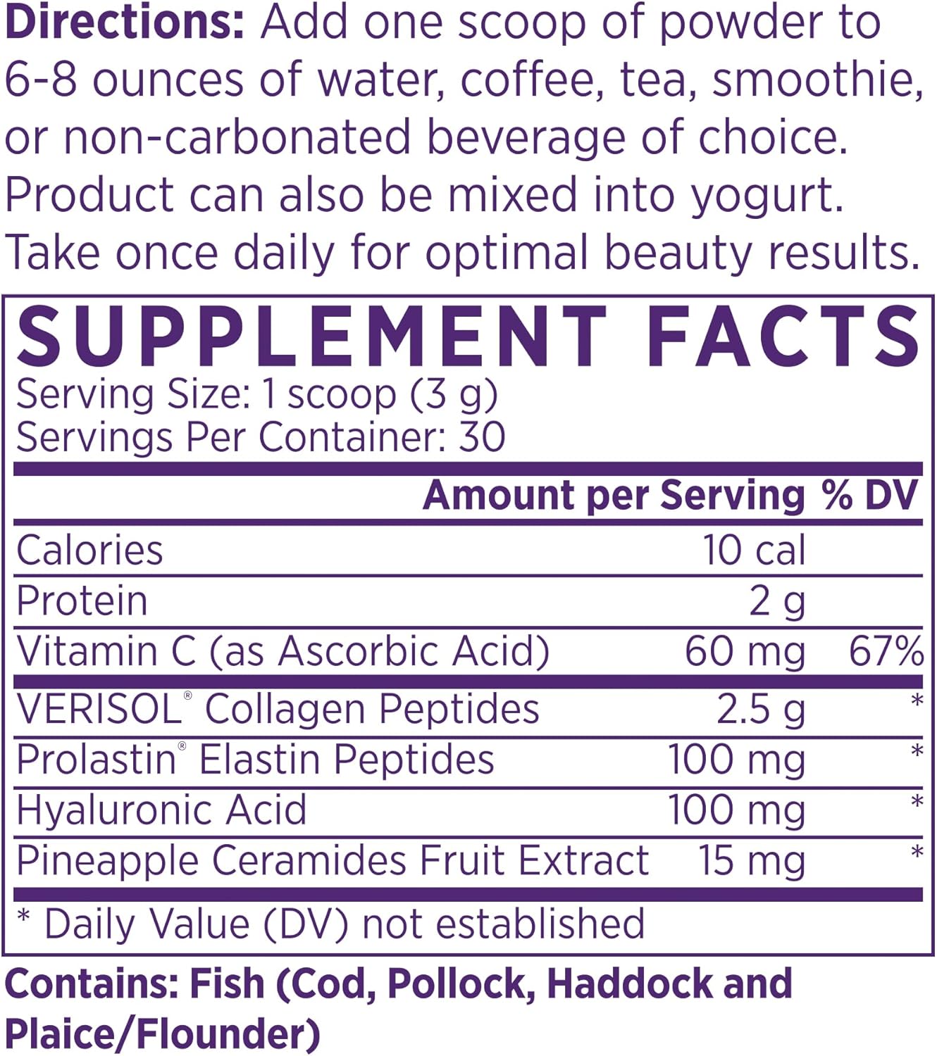 NAOMI Collagen Renewal Matrix Powder with Peptides, Hyaluronic Acid, Vitamin C, Elastin & Ceramides, 90g - 30 Day Supply