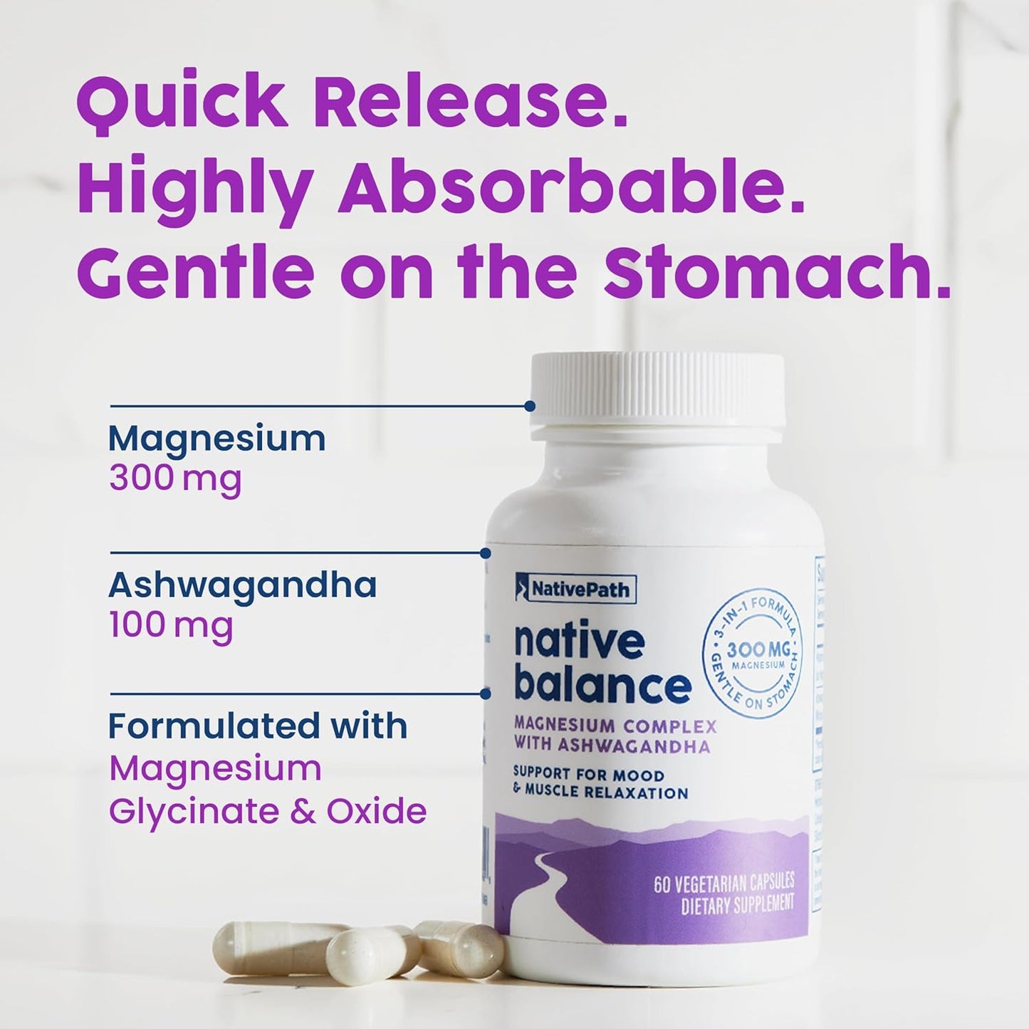 NativePath Native Balance Multivitamin Capsules - 3-in-1 Formula, 60 Count