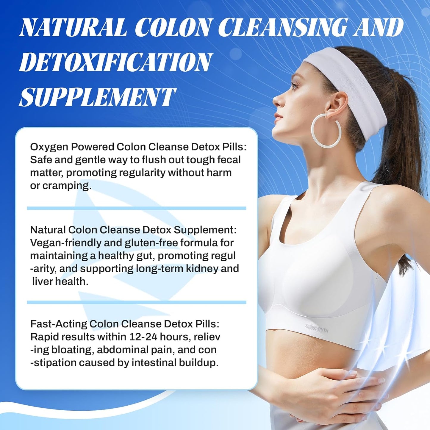 Natural 15-Day Gut Cleanse Capsules for Men and Women, Supports Digestive Health, 30 Capsules x 2 Bottles