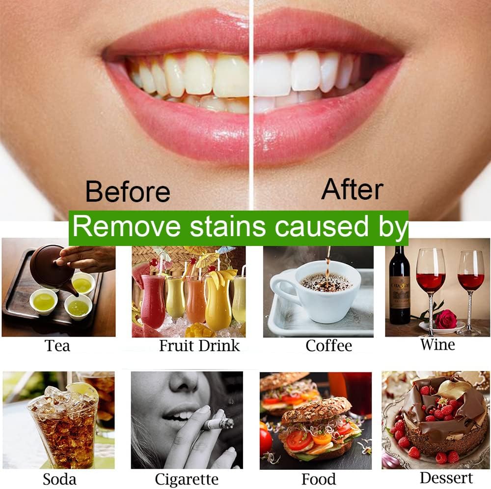 Natural Activated Charcoal Teeth Whitening Powder Set with Bamboo Brush - Gentle Oral Care, No Enamel or Gum Damage