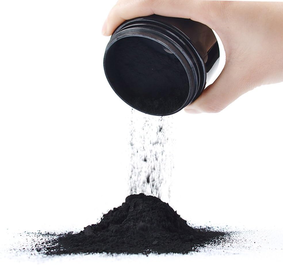 Natural Activated Charcoal Teeth Whitening Powder Set with Bamboo Brush - Gentle Oral Care, No Enamel or Gum Damage